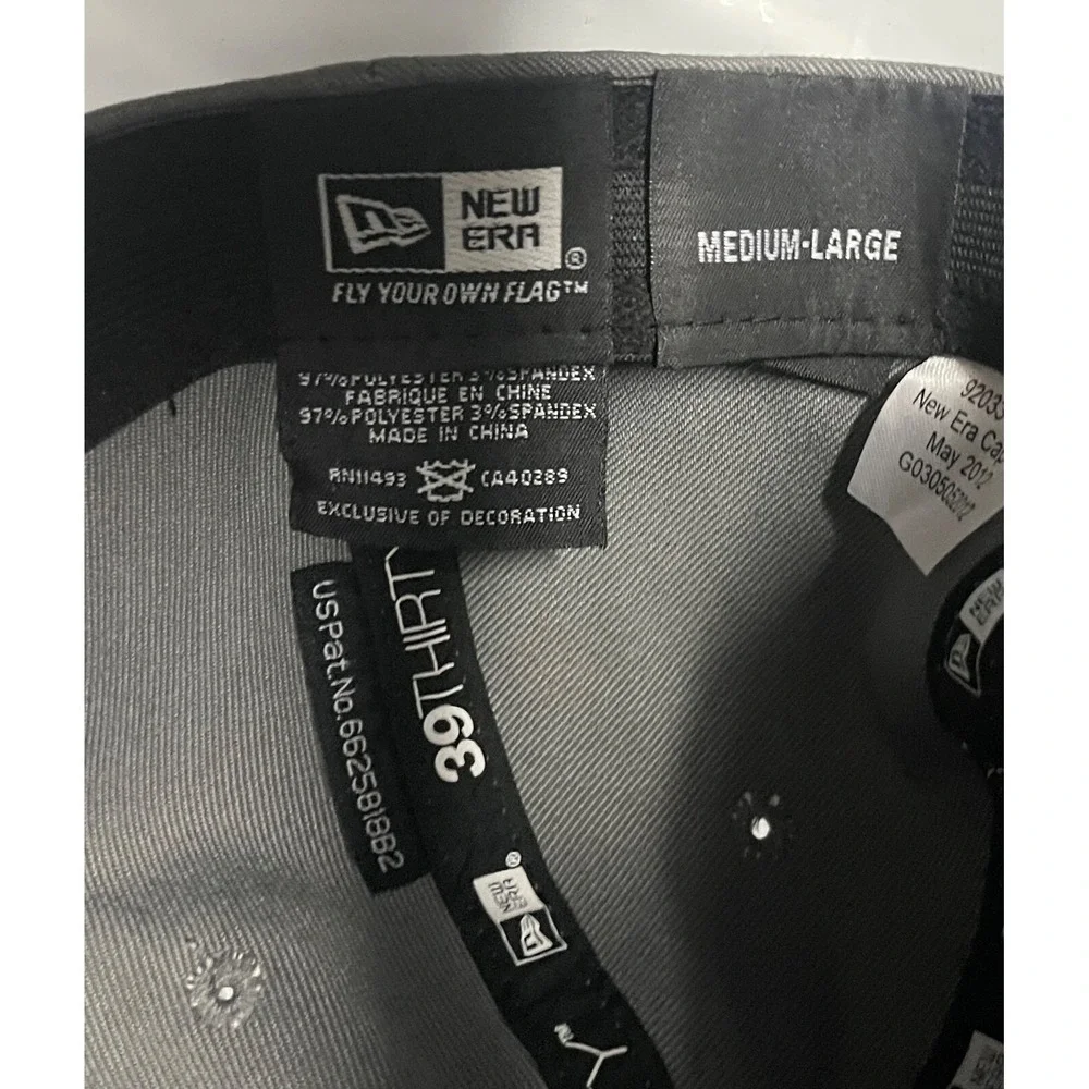 HURLEY NEW ERA MEDIUM LARGE FITTED GREY CAP‎ 2012